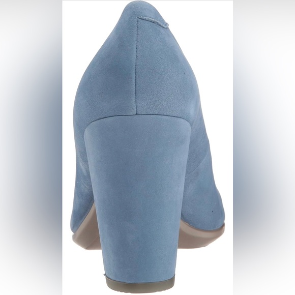 Ecco Shape 75 Block Heel Leather Retro Blue Almond Toe Slip On EU 41 US … - Picture 5 of 10